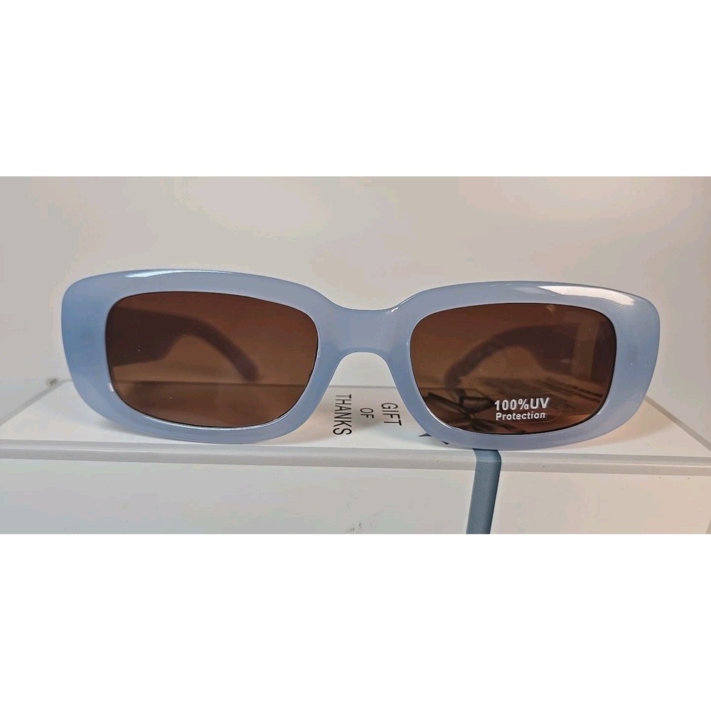 Adult‎ Sunglasses Target -* New*  Blue smooth plain square 100% UV Protection